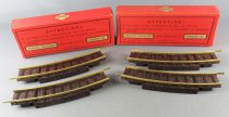 Jouef 461 Ho 2 x 2 Half-Curved Tracks  R=325mm Brass Rails Ballast Track Mint in Box