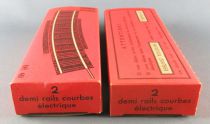 Jouef 461 Ho 2 x 2 Half-Curved Tracks  R=325mm Brass Rails Ballast Track Mint in Box