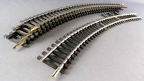 Jouef 470 Ho 4 Rails Courbes Acier R 325 R=12 3/4 Dont 1 Alimentation Tbe