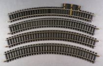 Jouef 470 Ho 4 Rails Courbes Acier R 325 R=12 3/4 Dont 1 Alimentation Tbe