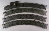 Jouef 470 Ho 4 Rails Courbes Acier R 325 R=12 3/4 Dont 1 Alimentation Tbe