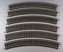 Jouef 470 Ho 6 Steel Curved Rails R 325 R=12 3/4 Vg  1