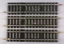 Jouef 475/2A Ho 3 Demi-Rails Droits Alimentation Acier 124mm 17 Traverses Très Bon Etat