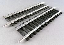 Jouef 475/2C Ho 2 Demi-Rail Droits 2 Coupures 109mm 15 traverses Rails Acier Très Bon Etat