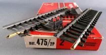 Jouef 475/2P Ho 2 Demi-Rails Droit Acier 1 Coupure à Prises de Courant 124mm en Boite