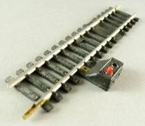 Jouef 475/2P Ho Half Straight Steel Rails 1 Cut to Socket Outlets 124mm