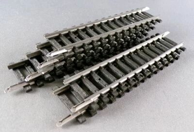 Jouef 475/3 Ho 6 Demi-Rails Droits 102mm 14 traverses Rails Acier Tr�s Bon Etat