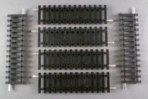 Jouef 475/3 Ho 6 x Half Straight 102mm 14 Sleepers Steel Tracks Very Good Condition