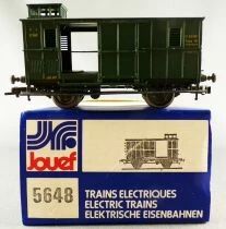 Jouef 5648 Ho R&eacute;seau Etat Fourgon &agrave; Gu&eacute;rite Type D 25161 Livr&eacute;e Vert Proche Neuf Boite Bleue