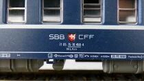 Jouef 5784 Ho Cff Ffs Sbb Sleeping Car T2s WLAB 7185 75-71450-4 Trans Euro Nuit Blue Livery no Box