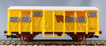 Jouef 600200 Ho Sncf Covered Wagon Animals Yellow Mint no Box
