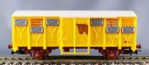 Jouef 600200 Ho Sncf Covered Wagon Animals Yellow Mint no Box