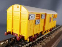 Jouef 600200 Ho Sncf Covered Wagon Animals Yellow Mint no Box