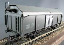 Jouef 622 Ho Sncf Gondola Wagon Sliding Roof ITto 90498 Grey Clear Plastic Box