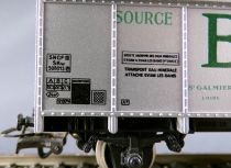 Jouef 625 Ho Sncf Badoit / Evian Metalic Covered Wagon Crystal Box