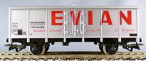 Jouef 625 Ho Sncf Badoit / Evian Metalic Covered Wagon Crystal Box