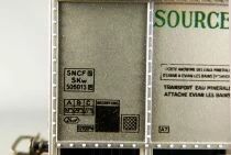 Jouef 625 Ho Sncf Evian Badoit Metallic Covered Wagon 2 Axles with Red Sleeve Box