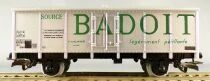 Jouef 625 Ho Sncf Wagon Couvert M&eacute;tallique 2 Essieux Evian Badoit Boite Rouge Etui