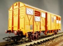 Jouef 6252 Ho Sncf Covered Wagon Animals Yellow Blue Box