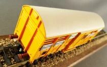 Jouef 6252 Ho Sncf Covered Wagon Animals Yellow Blue Box