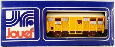 Jouef 6252 Ho Sncf Wagon Couvert 2 Essieux Animaux G41 Jaune Boite Bleue