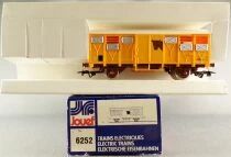 Jouef 6252 Ho Sncf Wagon Couvert 2 Essieux Animaux G41 Jaune Boite Bleue