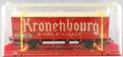Jouef 6260 Ho Sncf Kronenbourg Refridgerated Wagon 2 Axles Clear Plastic Box