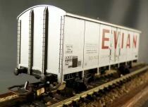 Jouef 6263 Ho Sncf Wagon Couvert M&eacute;tallique 2 Essieux Evian Boite Tricolore