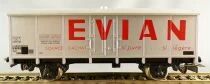 Jouef 6263 Ho Sncf Wagon Couvert M&eacute;tallique 2 Essieux Evian Boite Tricolore