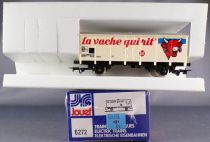 Jouef 6272 Ho Sncf Wagon Couvert Frigorifique 2 Essieux Uahs La Vache qui Rit Boite Bleue
