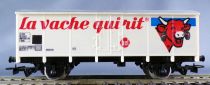 Jouef 6272 Ho Sncf Wagon Couvert Frigorifique 2 Essieux Uahs La Vache qui Rit Boite Bleue
