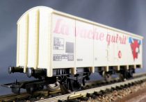 Jouef 6272 Ho Sncf Wagon Couvert Frigorifique 2 Essieux Uahs La Vache qui Rit Boite Bleue