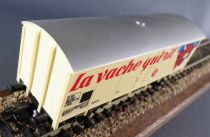 Jouef 6272 Ho Sncf Wagon Couvert Frigorifique 2 Essieux Uahs La Vache qui Rit Boite Bleue