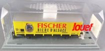 Jouef 627400 Ho Sncf Wagon Couvert Frigorifique 2 Essieux Uahs Bière Fischer Neuf Boite Cristal