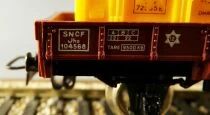 Jouef 6450 Ho Sncf Wagon Plat &agrave; Bords Bas Jho & 2 Containers Bailly Boite Rouge