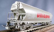 Jouef 6451 Ho Sncf Grain Hopper Wagon Unicopa Near Mint Tricolour Box
