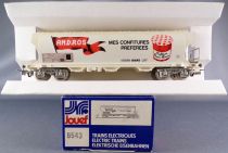 Jouef 6453 Ho Sncf Grain Hopper Wagon Andros Near Mint Blue Box