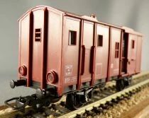 Jouef 6480 Ho Sncf Fourgon P.V. 2 Essieux Feux Rouge Arri&egrave;res Eclair&eacute;s Boite Bleue