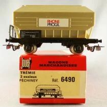 Jouef 6490 6435 Ho Sncf SBwf Hopper Wagon 2 Axles Rhone Progil Grain Carriage Red Box