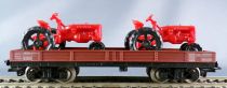 Jouef 6520 Ho Sncf Wagon Plat à bogies 2 Tracteurs Agricoles sans Boite