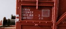 Jouef 6531 Ho Sncf Covered Wagon Gas Type with Bogies Showcase Box
