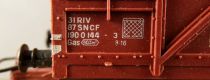 Jouef 6531 Ho Sncf Covered Wagon Gas Type with Bogies Tricolour Box
