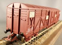 Jouef 6531 Ho Sncf Covered Wagon Gas Type with Bogies Tricolour Box