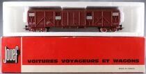 Jouef 6531 Ho Sncf Wagon Couvert &agrave; Bogies Type Gas Neuf Boite Rouge