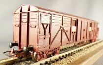 Jouef 6531 Ho Sncf Wagon Couvert &agrave; Bogies Type Gas sans boite