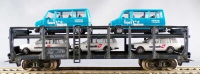 Jouef 6540 Ho Sncf Wagon Porte-Auto Stva Gris Bleu 3 Opel Kadett & 2 Citro�n C25 sans Boite