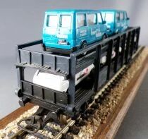 Jouef 6540 Ho Sncf Wagon Stva Grey Blue 3 Opel Kadett & 2 Citro&euml;n C25 no Box