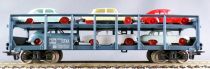 Jouef 6540 Ho Sncf Wagon Stva Grey Blue with 6 Cars Showcase Box