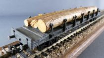 Jouef 6550 Ho Sncf Wagon Plat à Ranchers TP à Bogies Ro2yw 194921 Gris Grumes Boite Vitrine