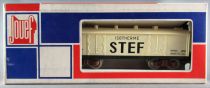 Jouef 6560 Ho Sncf Smooth Sides Fridge Wagon with bogies Cie Stef with Tricolours Box